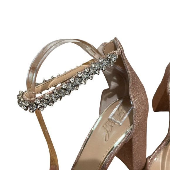 Jewel by Badgley Mischka Louise Ankle Strap Sandal Rose Gold Women’s Size 8 - Picture 7 of 12